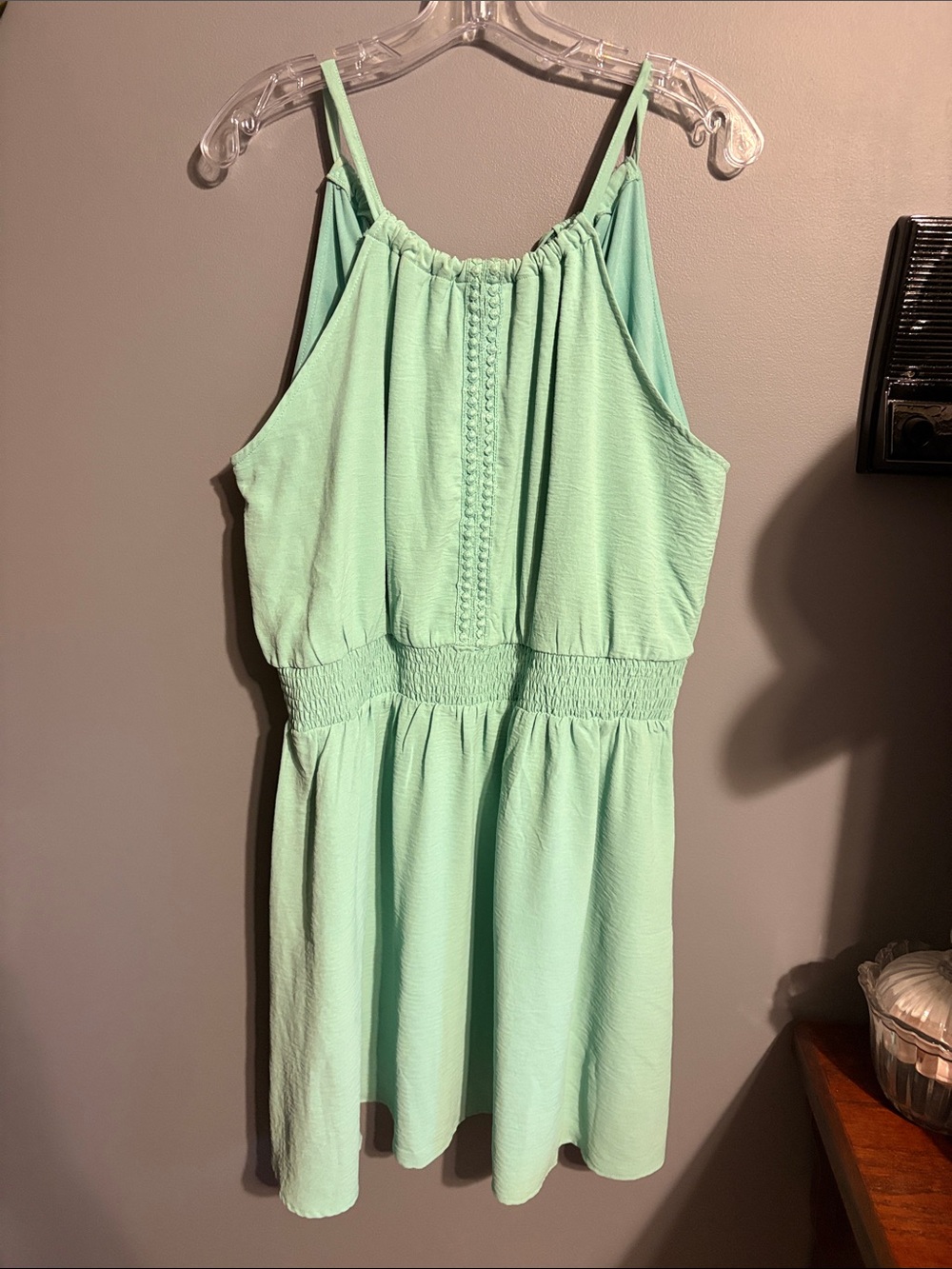 Mint Green Spaghetti Strap Summer Dress